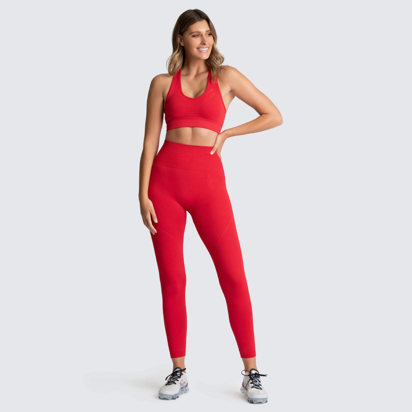 Sömlös gym Set Nylon kvinna Sportskläder