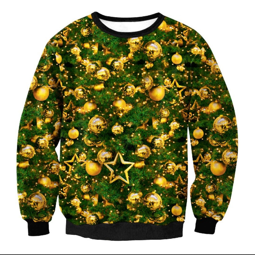 Funny Christmas Sweater Holiday Santa Elf Funny Women Men Sweaters Tops Autumn Winter Clothes for Winter
