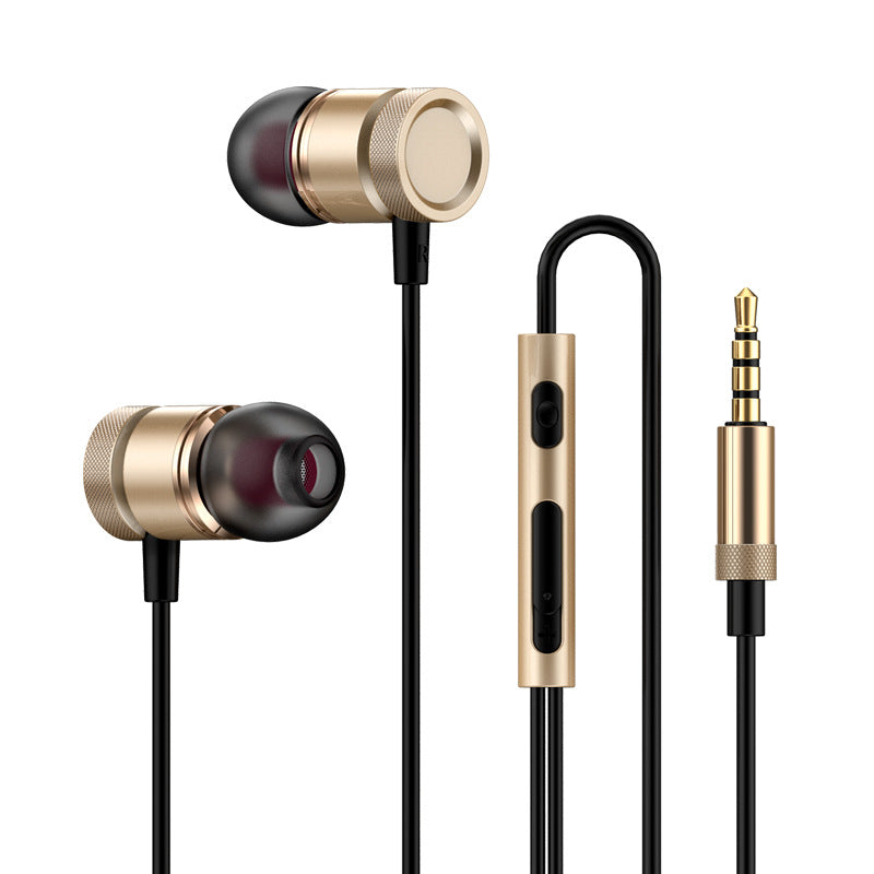 Metal in-ear earphone heavy bass magic sound phone