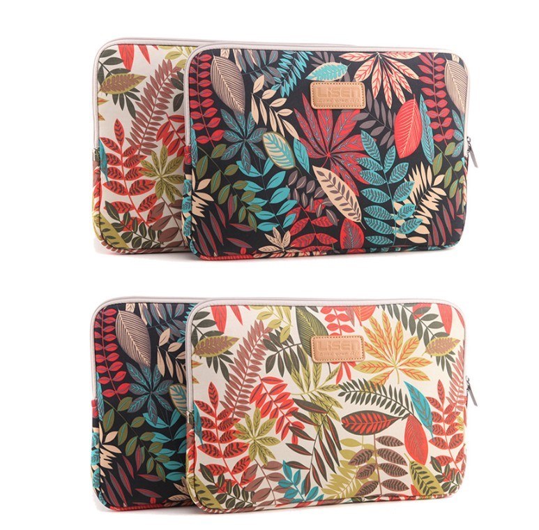 LISEN Colorful Leaf Notebook Sleeve Bag 15,6 tums datorväska