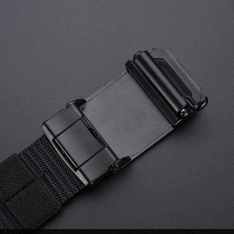 Men's Toothless Automatic Buckle Canvas Belt - Infinite Adjustment