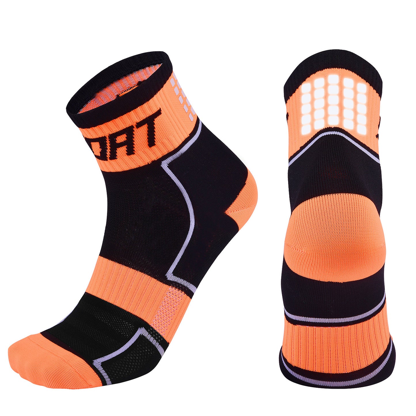 Chaussettes de cyclisme réfléchissantes, chaussettes de vélo respirantes