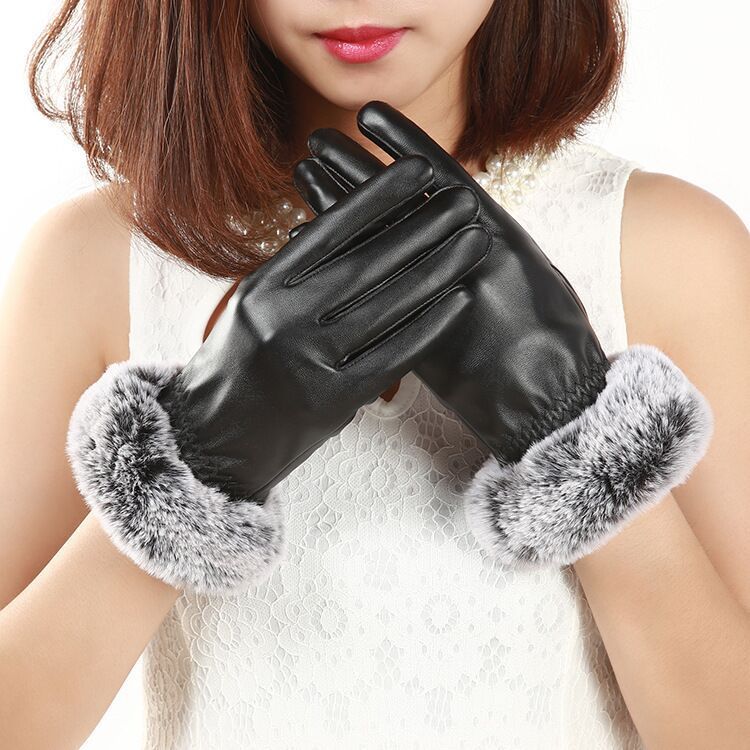Ladies Plus Velvet Thick Warmth Touch Screen Handskar