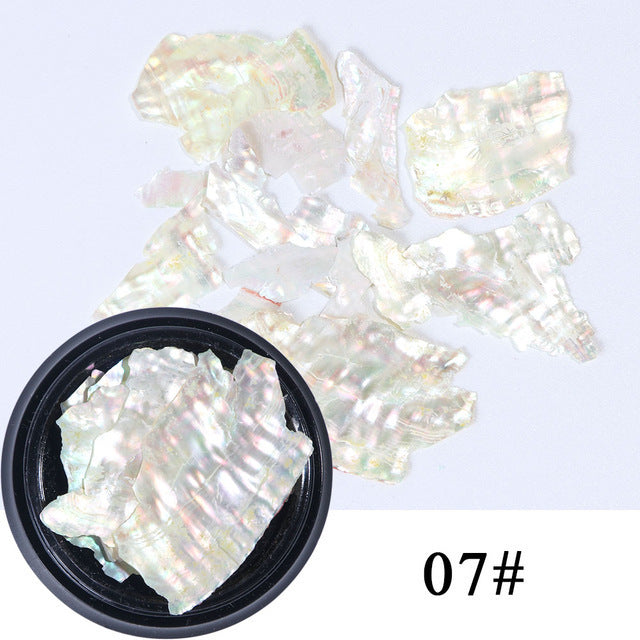 Japanese Style Nail Shell Slices - 3D Decoration Brighter Cleaning | DIY Salon Accessories