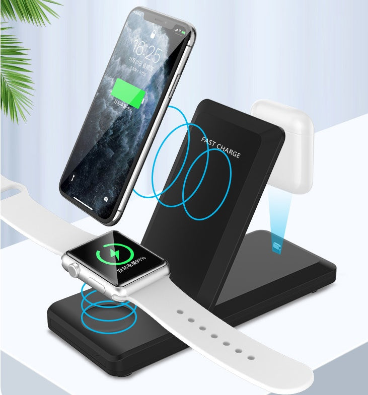 3-in-1 Wireless Charger - Fast Charging Station for Phone, Watch & Earbuds