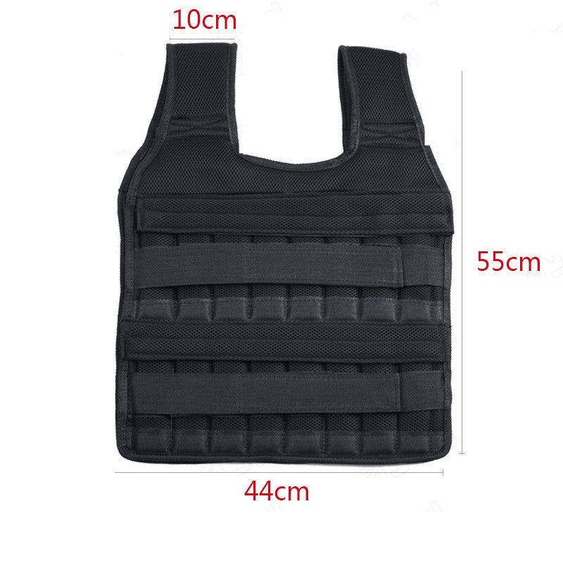 Professional Running Sport Weight Vest - Breathable Mesh Construction (15kg/35kg Capacity, Black)