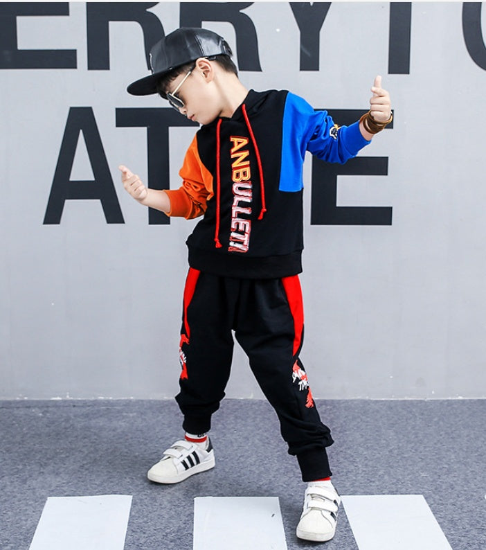 Boys' Spring Suit - Korean Style Long-Sleeved Sports Two-Piece Set