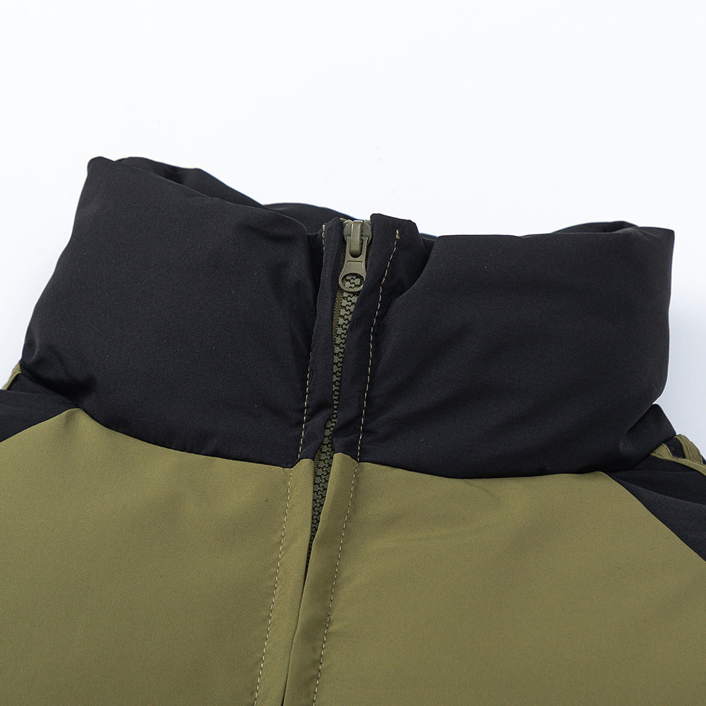 Veste matelassée en coton à col montant pour homme