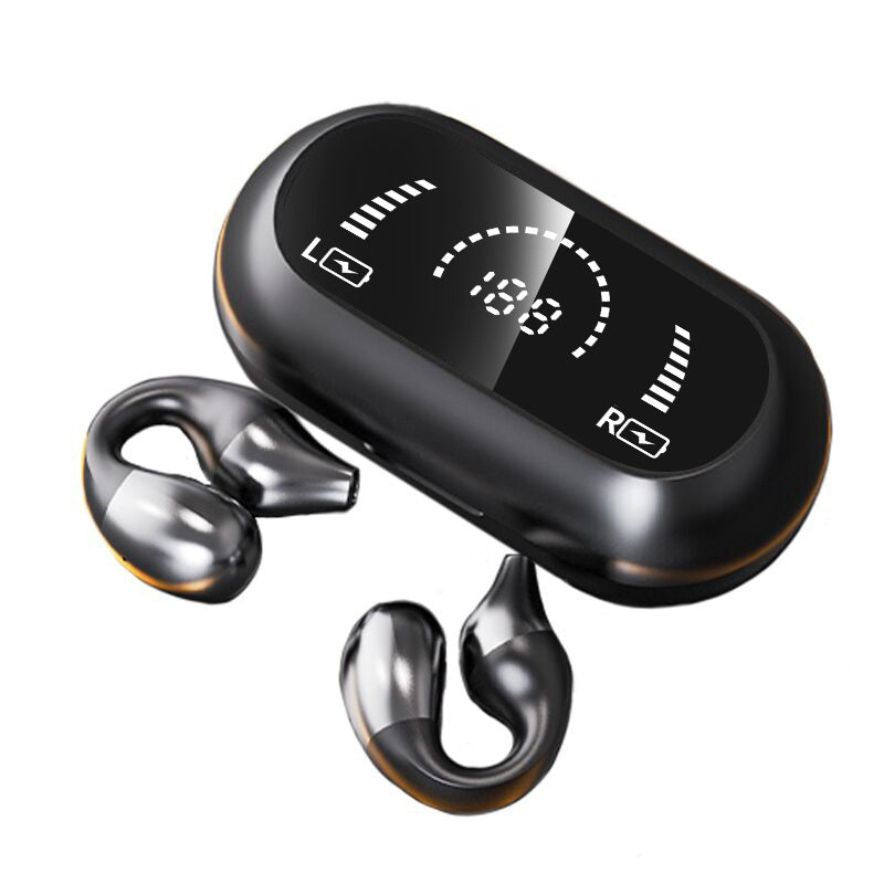 Öronklämma Benledningshörlurar Bluetooth-kompatibla 5.2 HIFI Trådlösa Hörlurar Touch Handsfree Sport Brusreducerande Headset Med Mikrofon