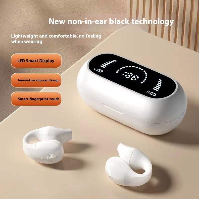 Öronklämma Benledningshörlurar Bluetooth-kompatibla 5.2 HIFI Trådlösa Hörlurar Touch Handsfree Sport Brusreducerande Headset Med Mikrofon
