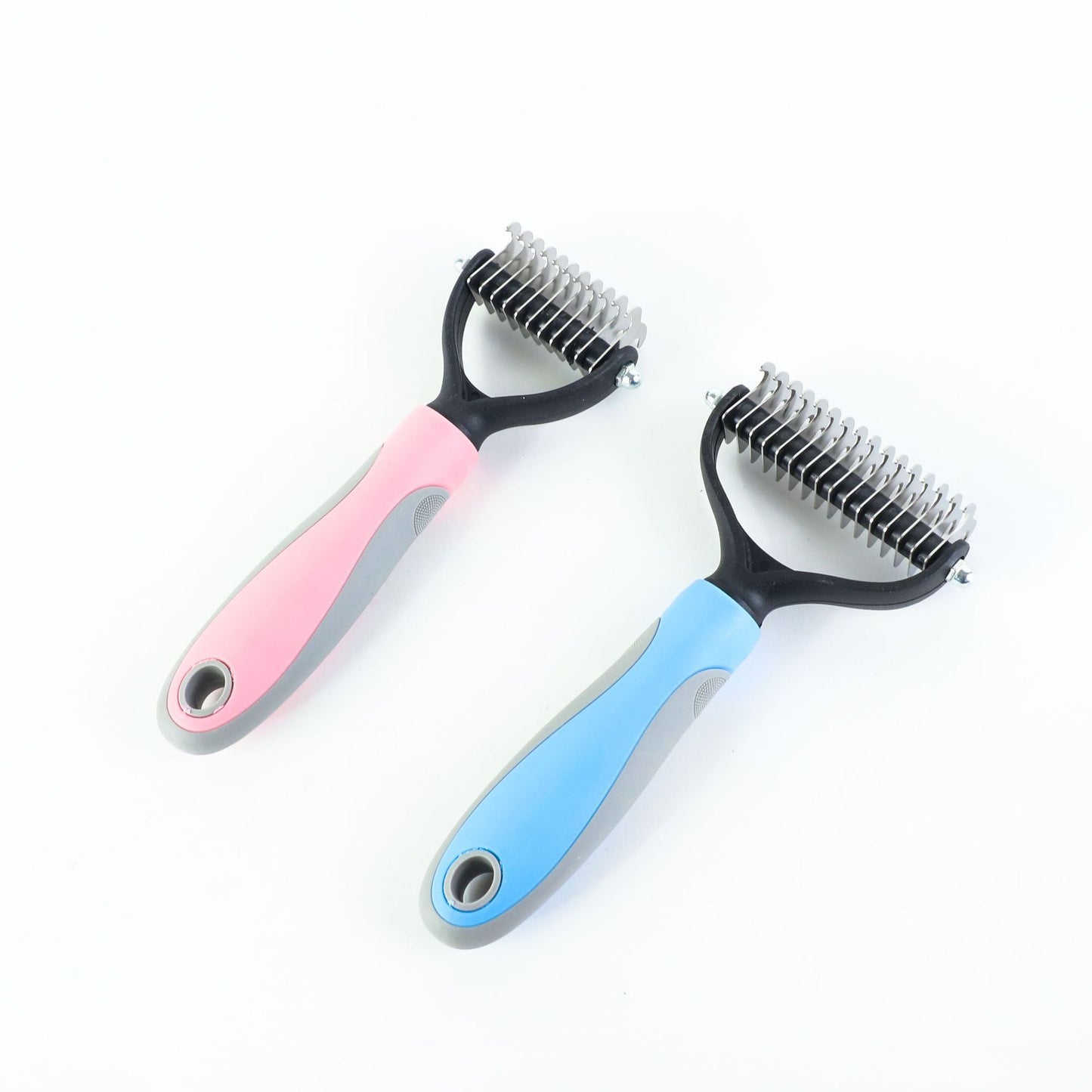 Stainless Steel Pet Brush - Double-Sided Hair Removal Comb for Grooming