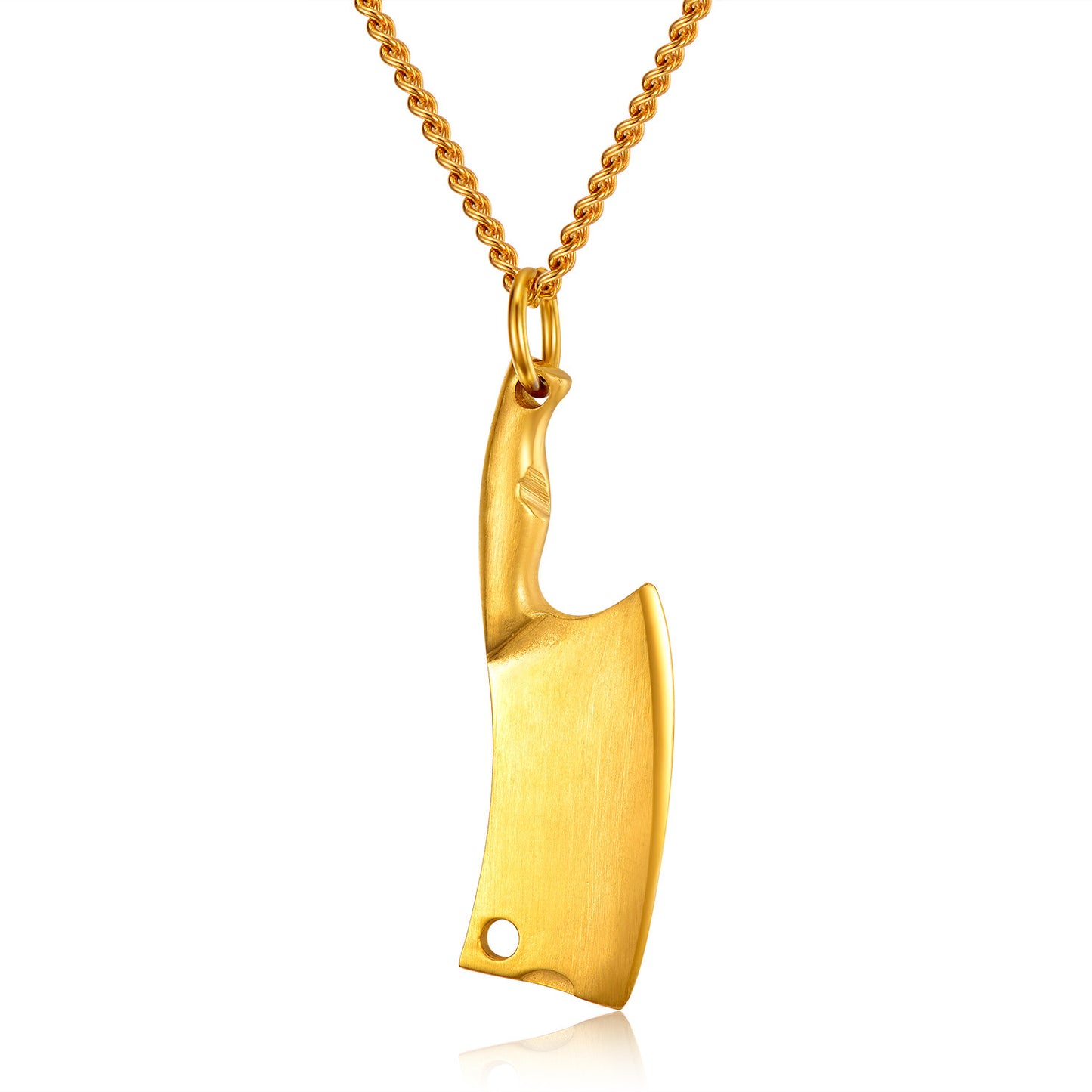 Collier en acier inoxydable pour hommes, pendentif classique éblouissant coloré