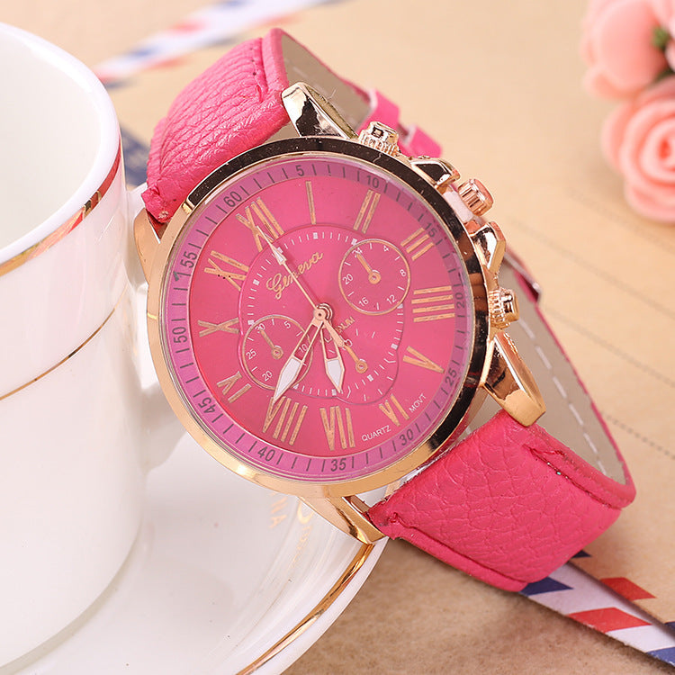 Three Eye Watches Retro GENEVA Geneva Students Couples Watches Men's Belts Quartz Trends Watches - Stylish Functional Reliable Trendy Timeless Modern