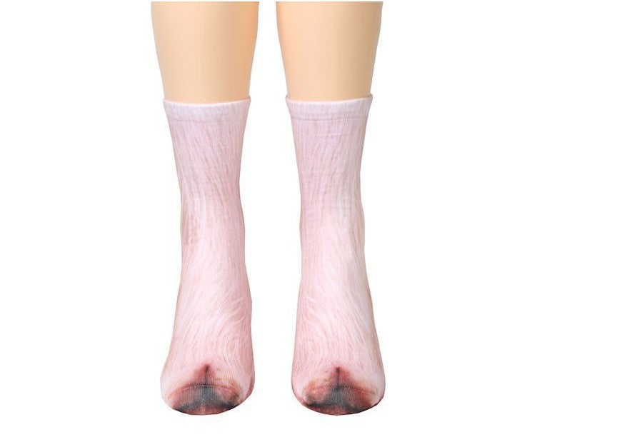 Chaussettes patte d'animal 3D chaussettes griffes de chat mignonnes chaussettes longues unisexes
