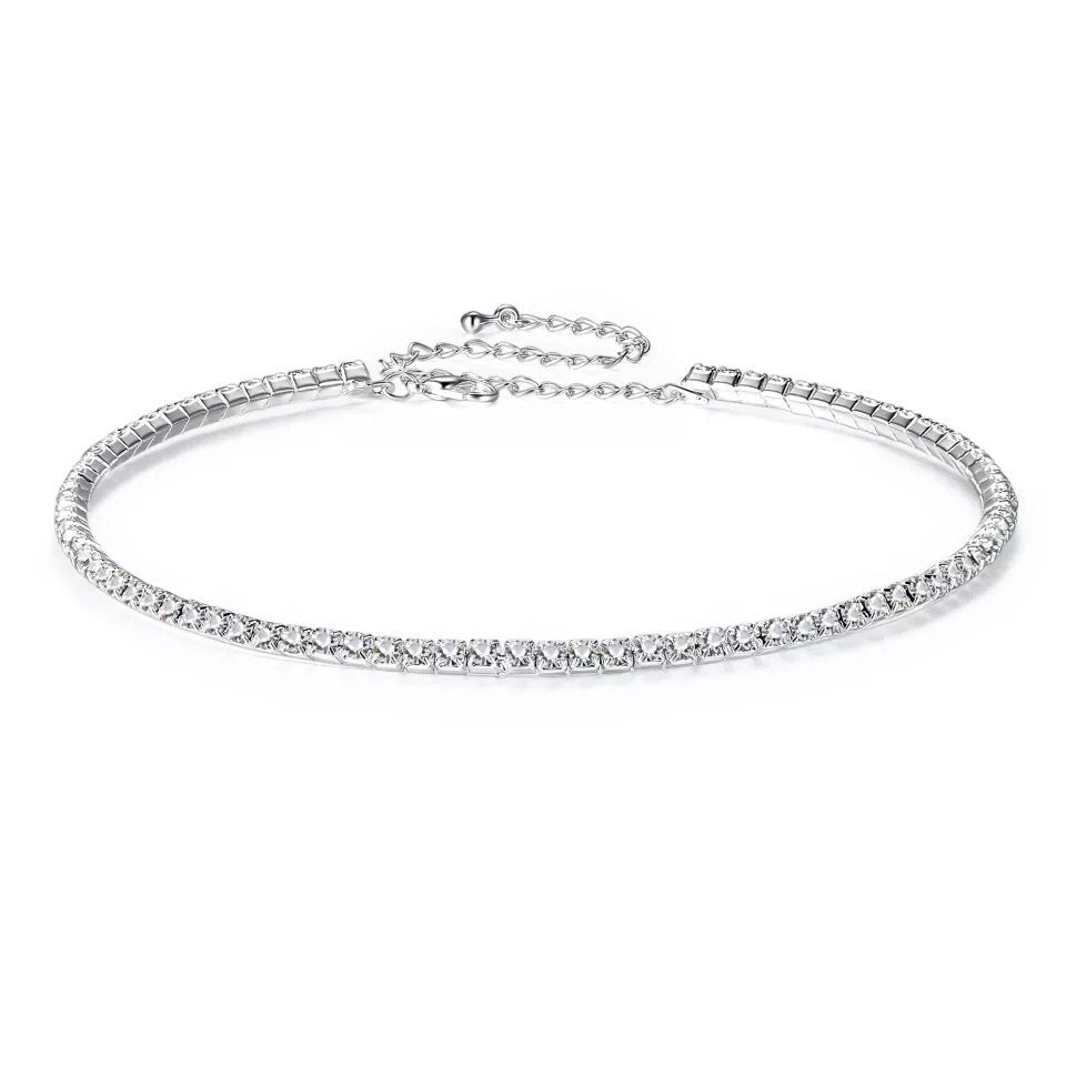 Halsband Short Choker halsband smycken för kvinnor Christmas Crystal Halsband Guld pläterade halsband Silver-pläterad