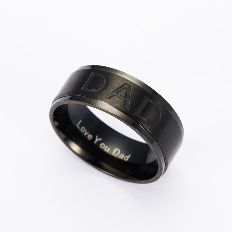 Monogramring titan stålring