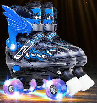 Children Adjustable Skates Roller Skates Boys Kids Rolls 4-Wheel Outdoor Sports