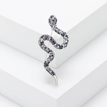 Korean Style Creative Rhinestone Snake Brooch