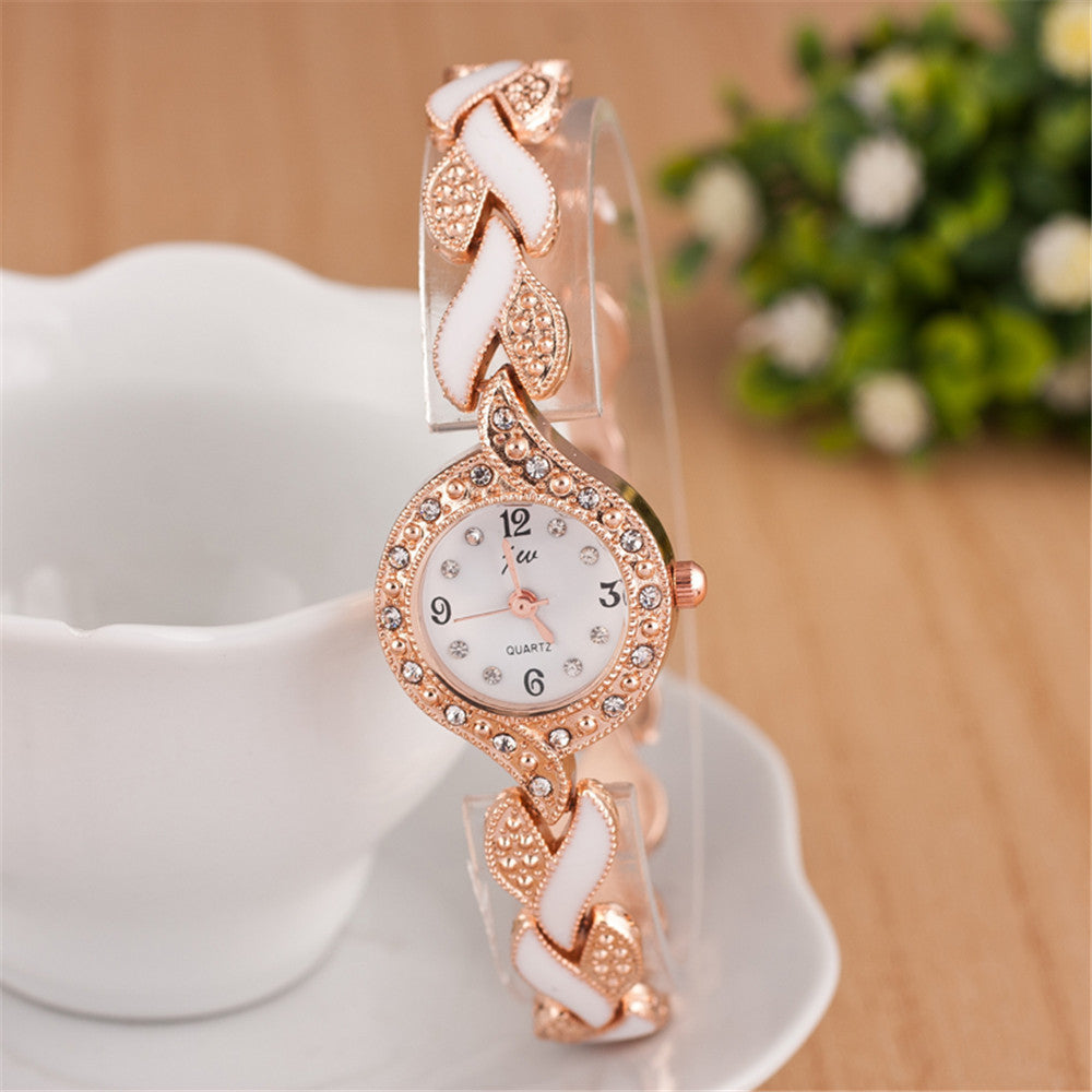 Leaf Bracelet Quartz Wrist Watch - Timeless Stylish Elegant Sleek Precise Perfect Sophisticated Statement