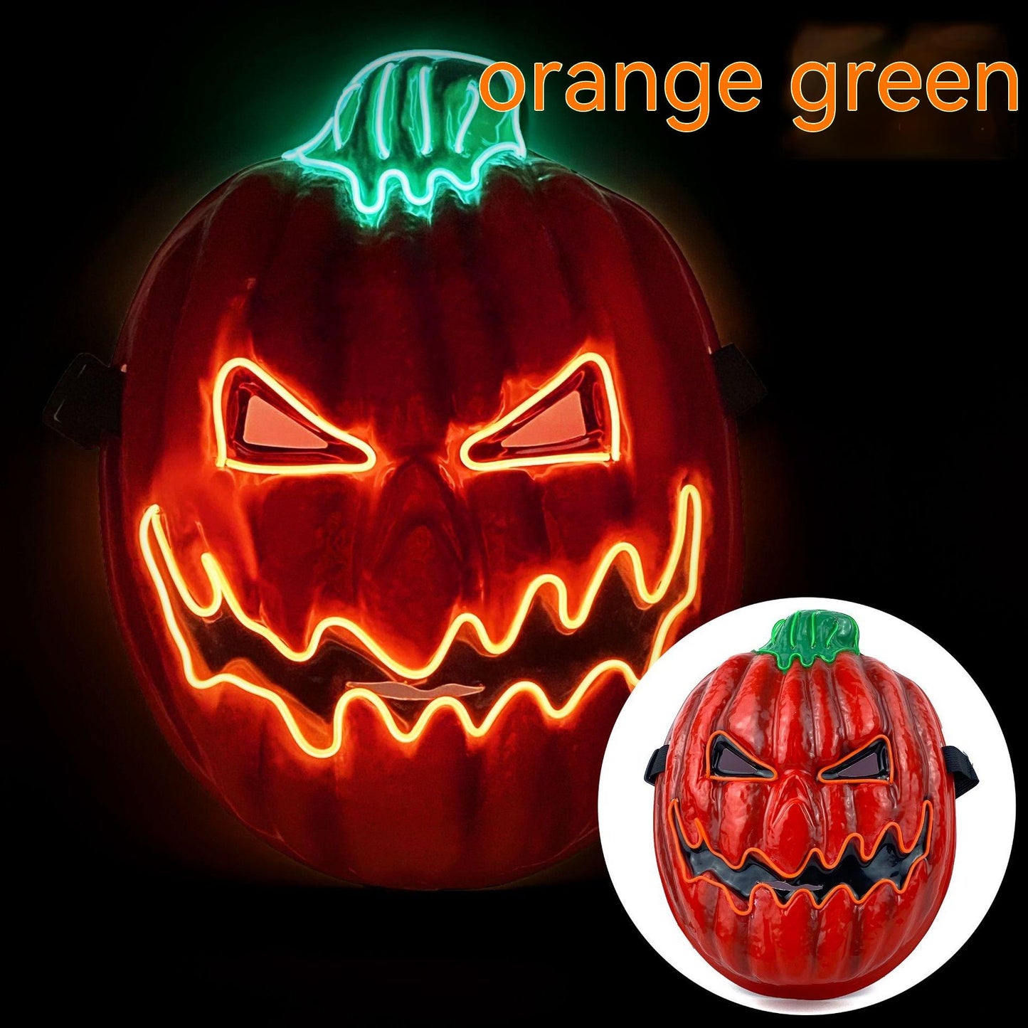 Boule de fête d'Halloween tête de citrouille horreur LED lumineuse