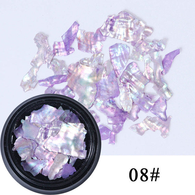 Japanese Style Nail Shell Slices - 3D Decoration Brighter Cleaning | DIY Salon Accessories