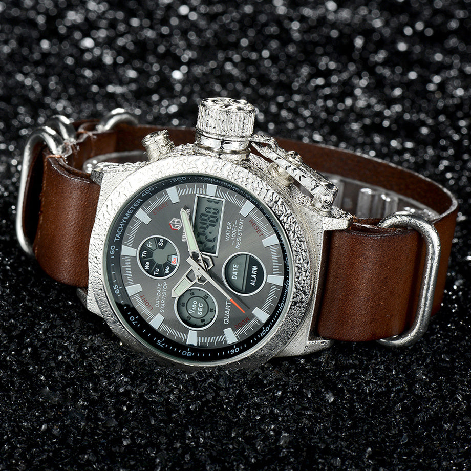 Relogio Masculino marque de luxe hommes montres hommes Quartz heure analogique numérique LED montre de sport hommes armée militaire montre-bracelet