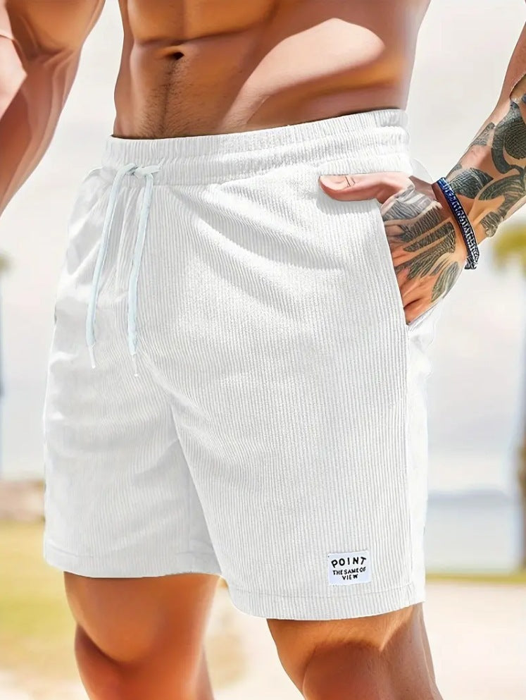 Shorts med snörning Sommarmanchester Sportkorta byxor Herrkläder