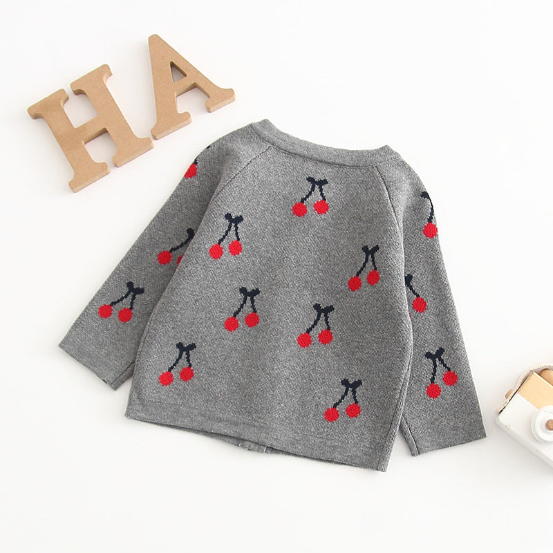 Veste cardigan cerise douce pour bébé