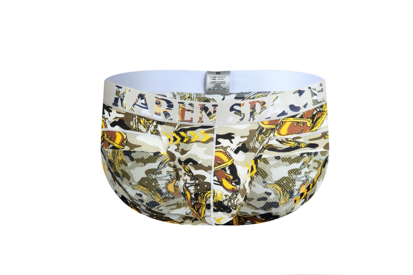 Men's Thong Mesh Ice Silk Printed Breathable
