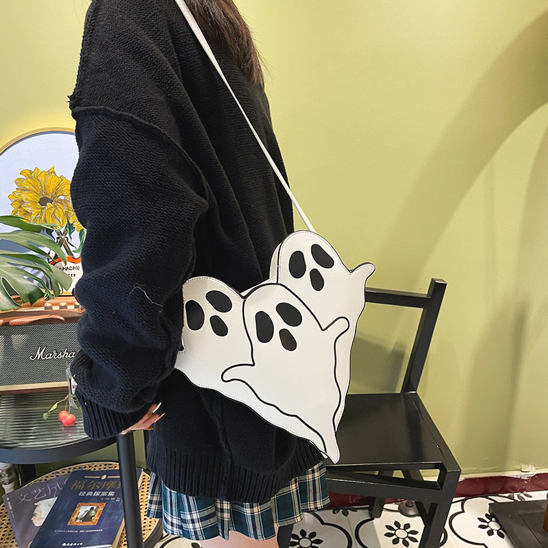 3D Ghost Phone Purse - Cute Halloween Crossbody Bag with Cartoon Character Design