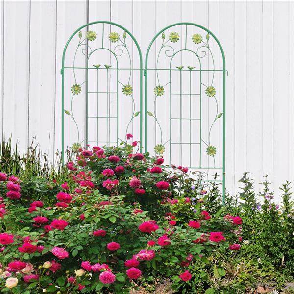 Summer Home Vacation - Metal Garden Trellis for Climbing Plants, Outdoor Flower Stand
