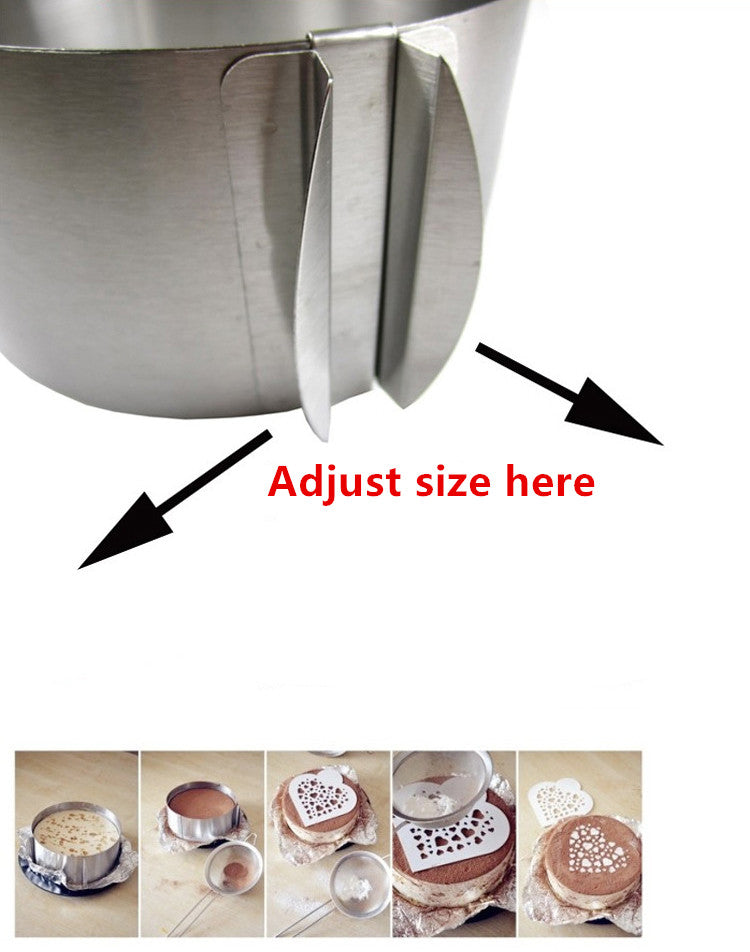 Moule à gâteau réglable en acier inoxydable
