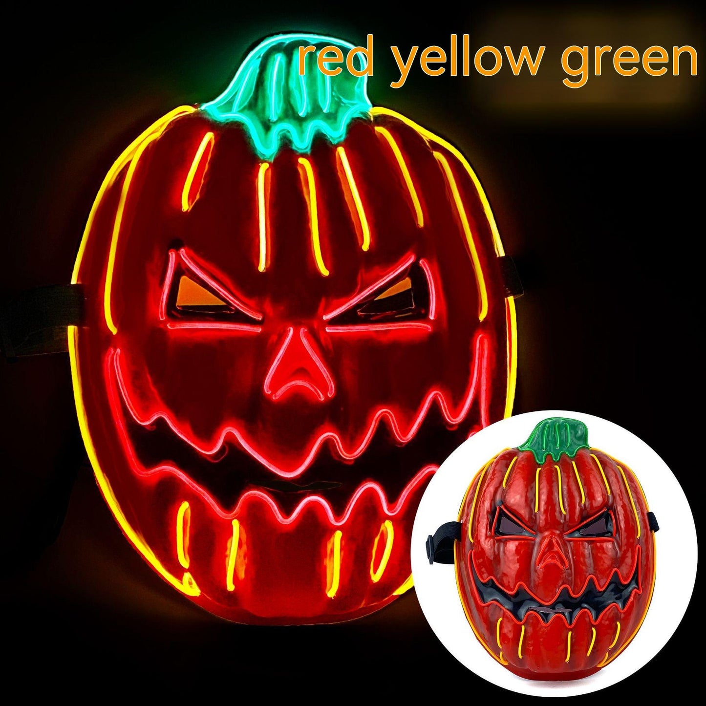 Boule de fête d'Halloween tête de citrouille horreur LED lumineuse