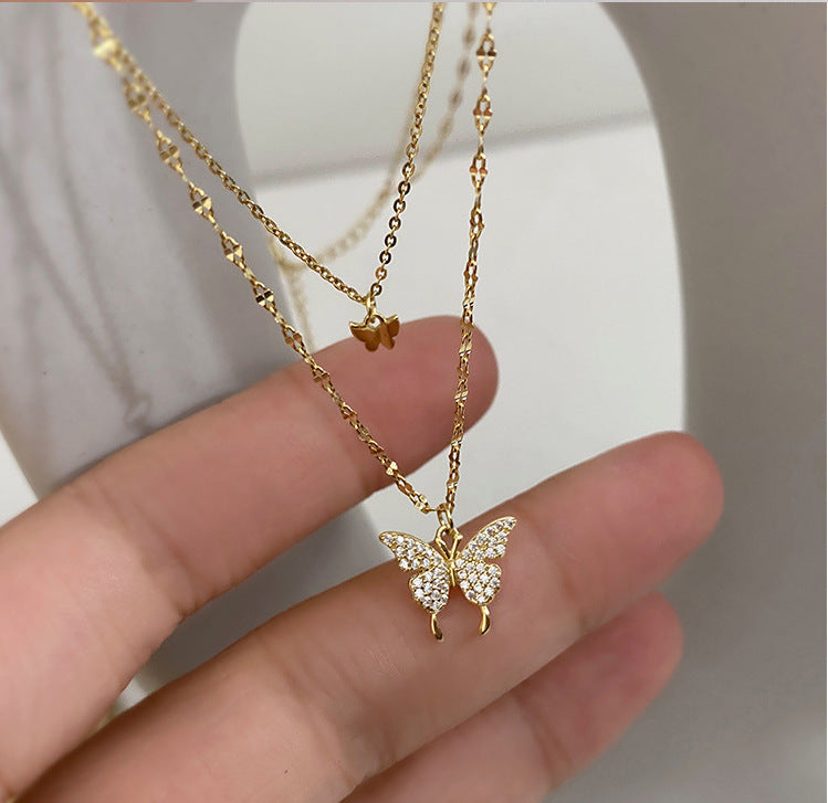 Färg gnistrande nyckelbenskedja Choker halsband för kvinnor