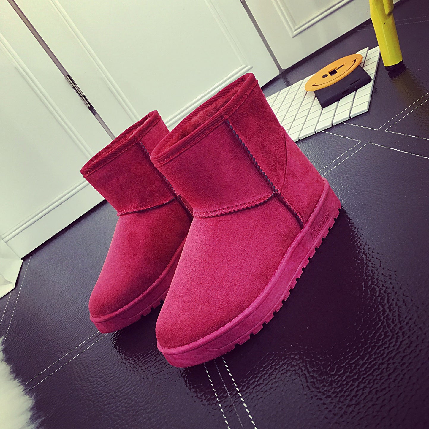 Snow Boots Vinter Fuskpäls Damskor