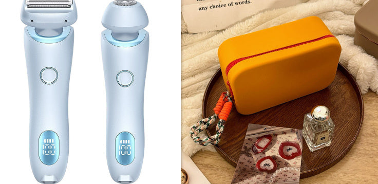 2 i 1 hårborttagning epilator USB uppladdningsbar trimmer kvinnor kroppsrakhyvel ansikte ben armhåla bikini hand blygd rakapparat hårborttagare