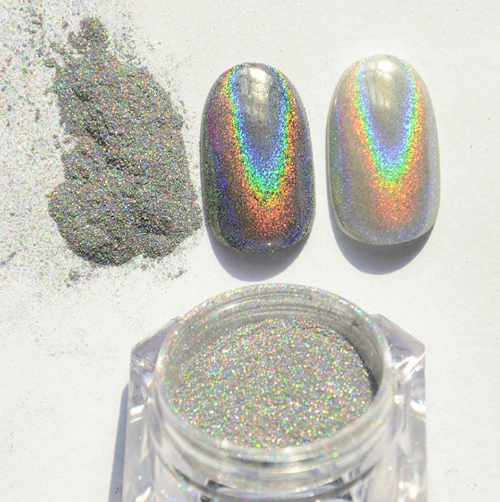 Rainbow Mirror Powder - UV TOP COAT Required | Eyeshadow Stick Application