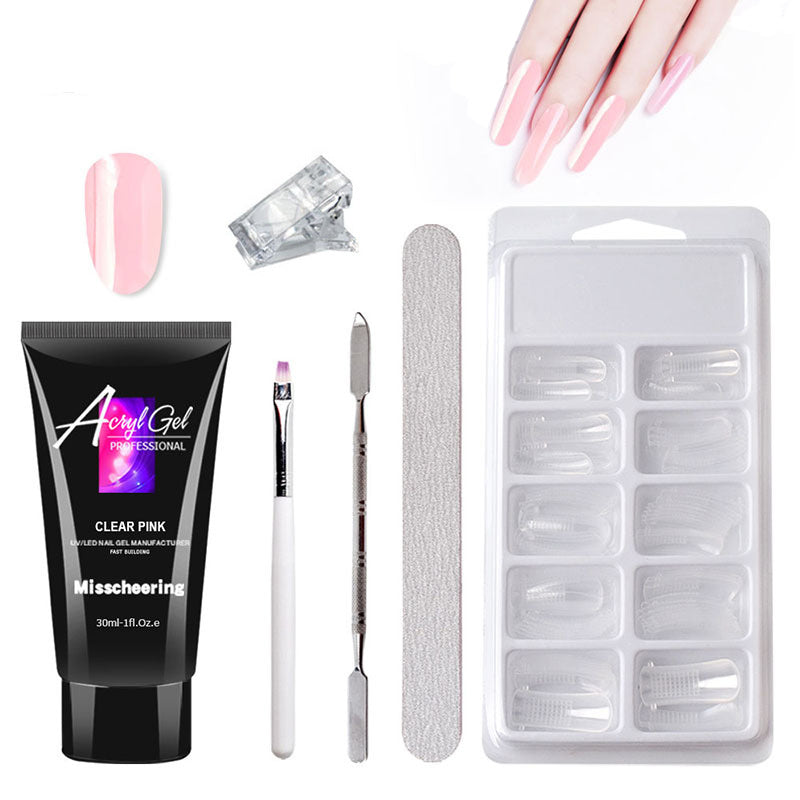 Painless Crystal Extension Gel Set - Quick Model Without Paper Holder | Professional Nail Art