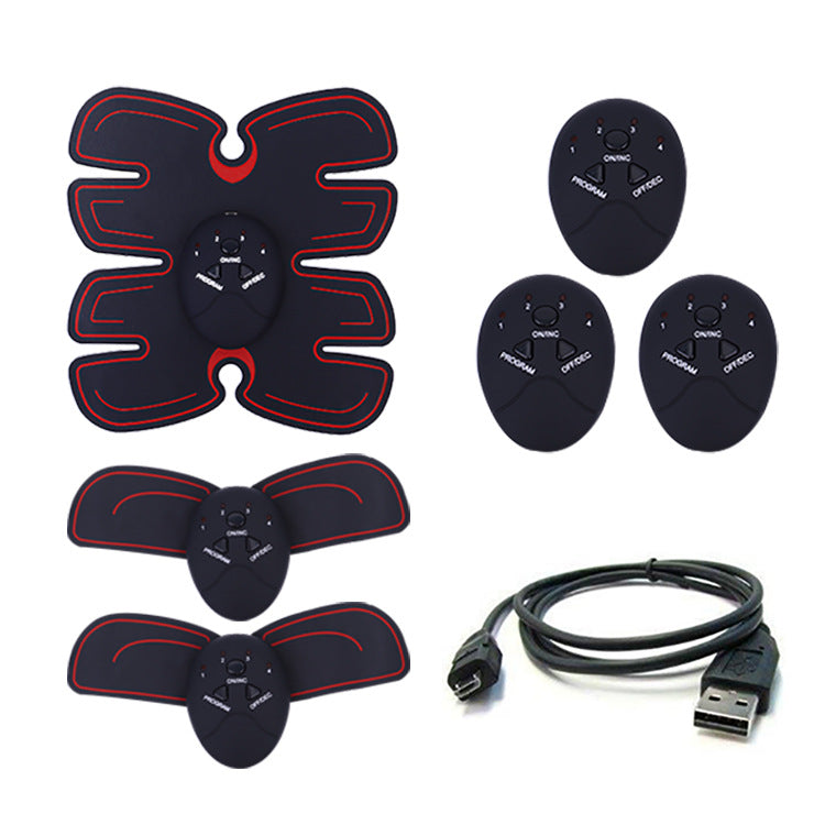 Professional Smart Fitness Home System - LAM-501 Rechargeable (75x65x23mm, 3 Curved Red Lines, 8 ABS Stickers)