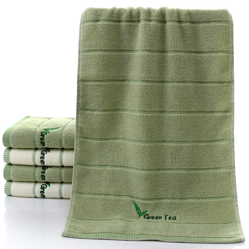 Serviette de lavage du visage brodée en pur coton à 32 brins