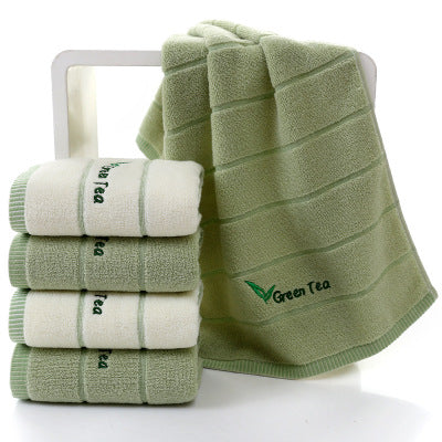 Serviette de lavage du visage brodée en pur coton à 32 brins