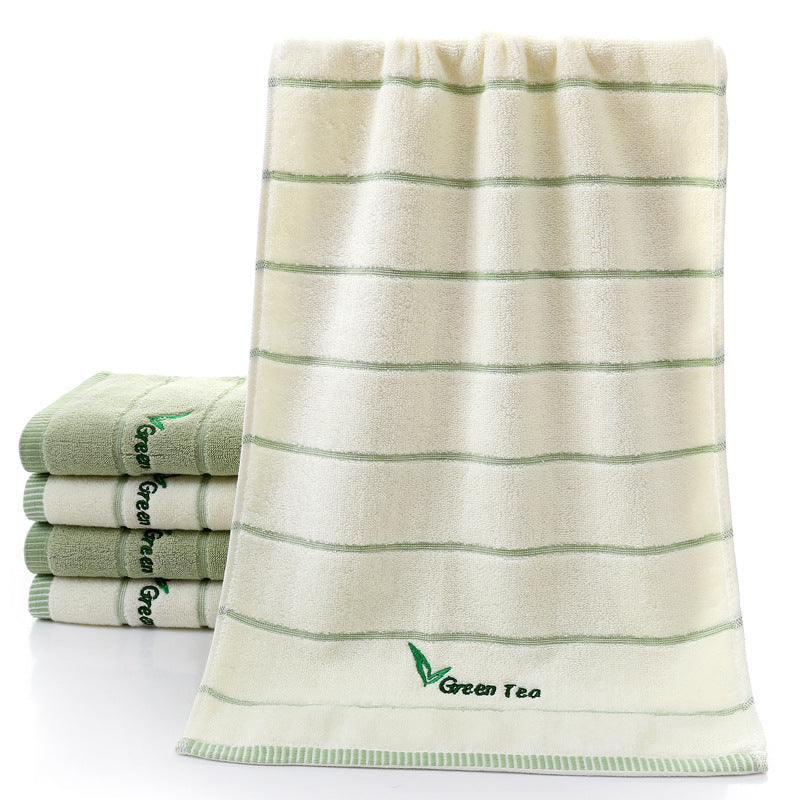 Serviette de lavage du visage brodée en pur coton à 32 brins