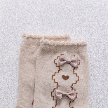 Chaussettes fille nœud