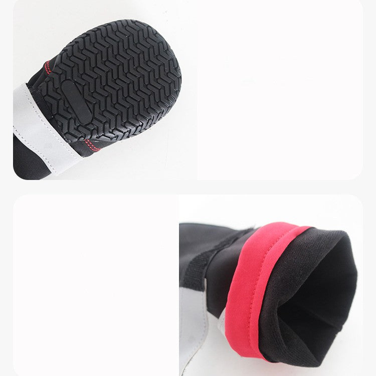 Chaussures chaudes en peluche pour animaux de compagnie d'automne et d'hiver