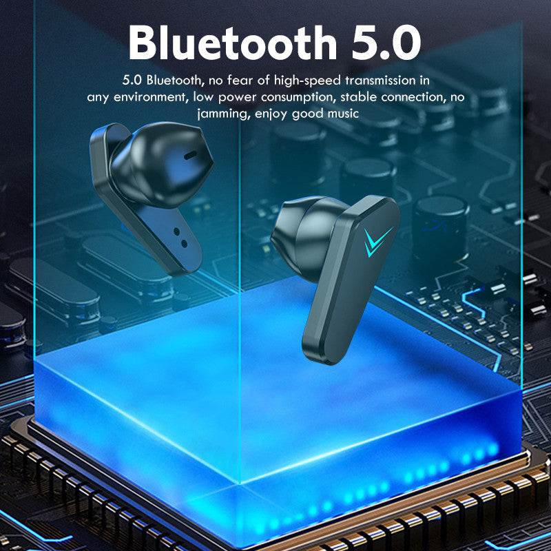 Trådlösa spelhörlurar No Delay Brusreducering Bluetooth-hörlurar HIFI-ljud E-Sport Game Headset med mikrofon
