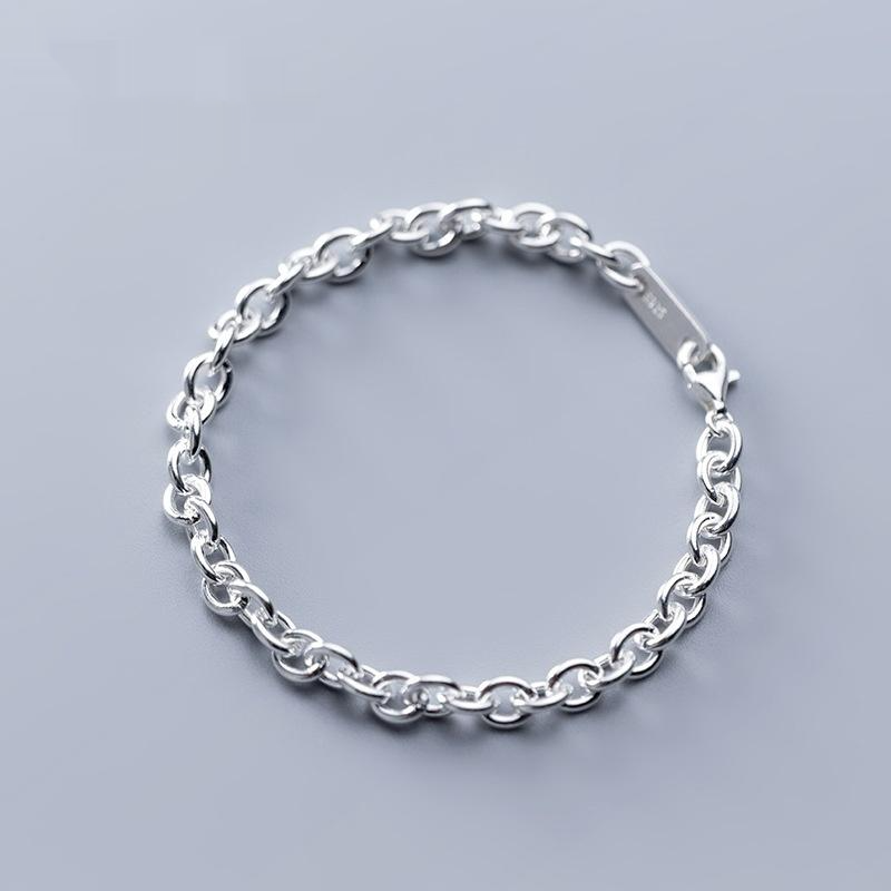 S925 Silverarmband koreanskt enkelt mode ankelbandsspänne Graceful Personality Chain