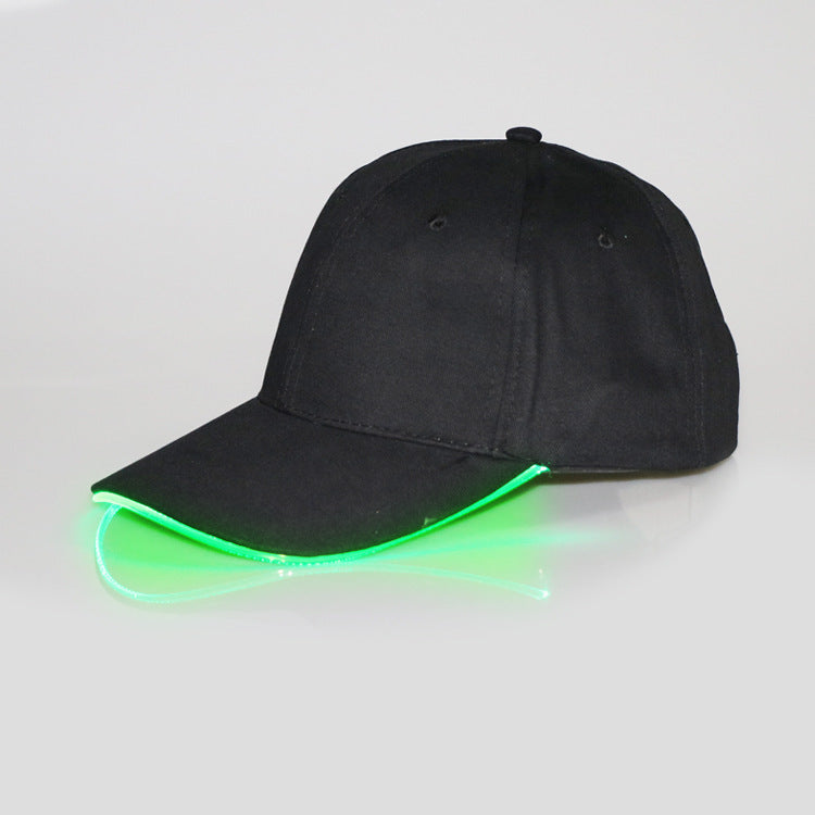 Direct Manufacturers LED Light-emitting Luminous Peaked Baseball P Hat Hat Luminous Fiber Luminous Advertising