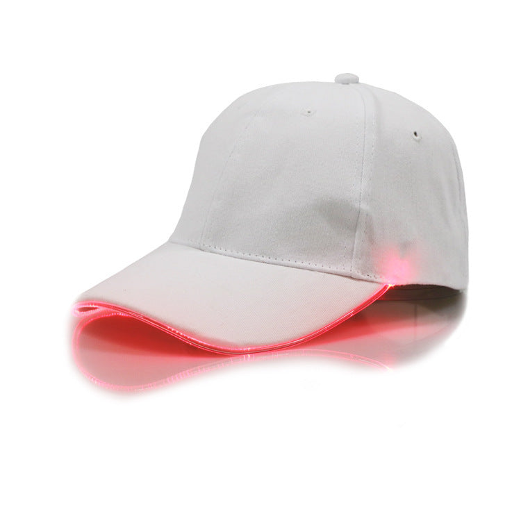 Direct Manufacturers LED Light-emitting Luminous Peaked Baseball P Hat Hat Luminous Fiber Luminous Advertising