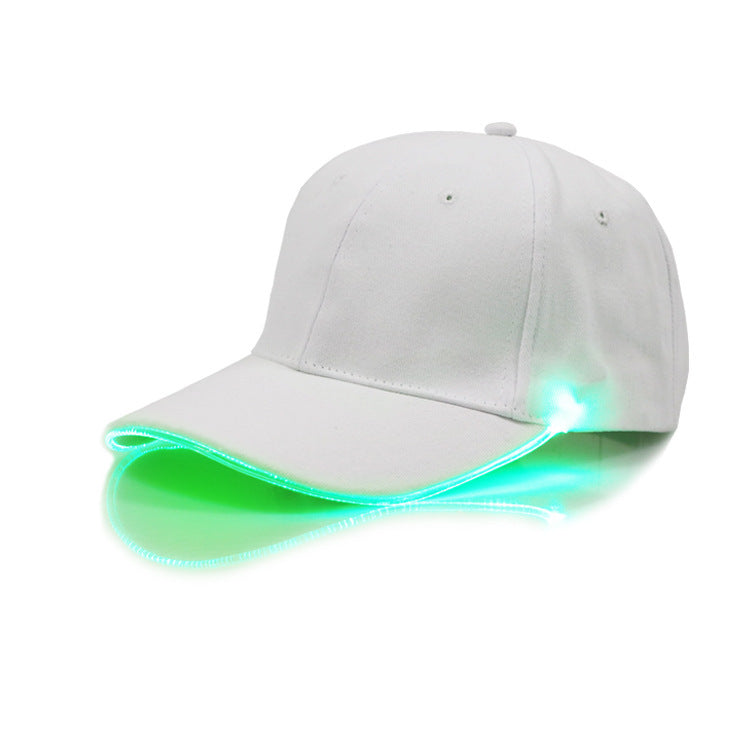 Direct Manufacturers LED Light-emitting Luminous Peaked Baseball P Hat Hat Luminous Fiber Luminous Advertising