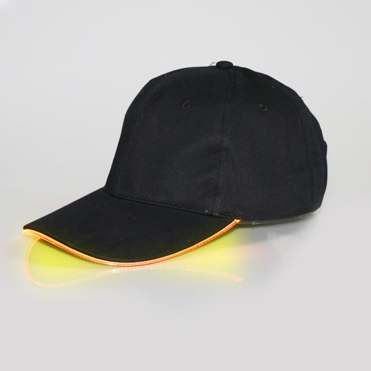 Direct Manufacturers LED Light-emitting Luminous Peaked Baseball P Hat Hat Luminous Fiber Luminous Advertising